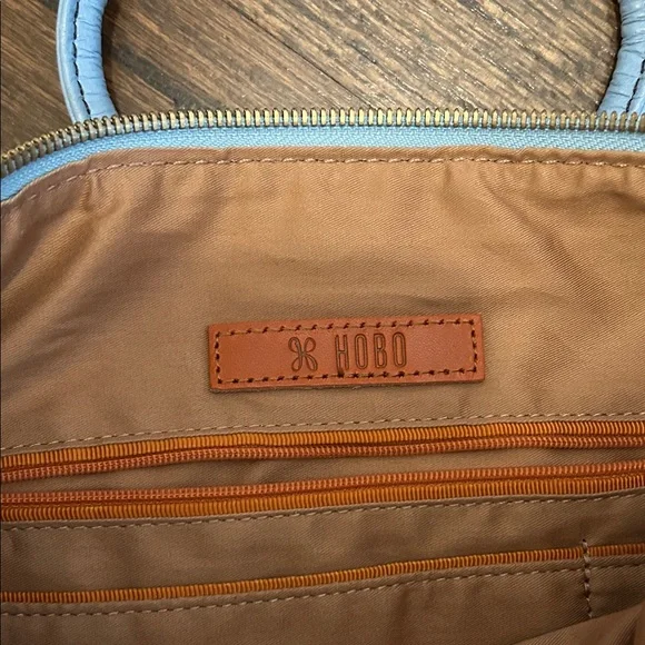 Hobo Shelia Medium Blue Leather Handbag - Picture 2 of 8